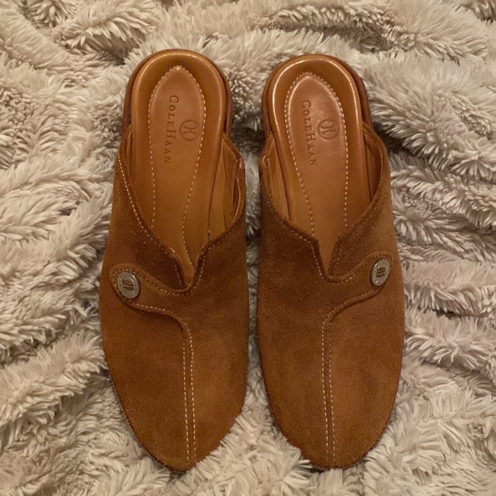 Cole Haan brown suede slip on mule - Picture 6 of 8
